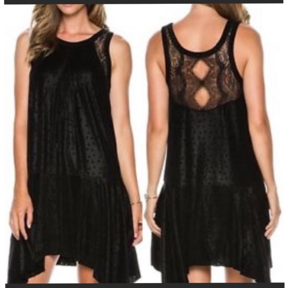 Free People Black Lace Swing Dress - Picture 1 of 4